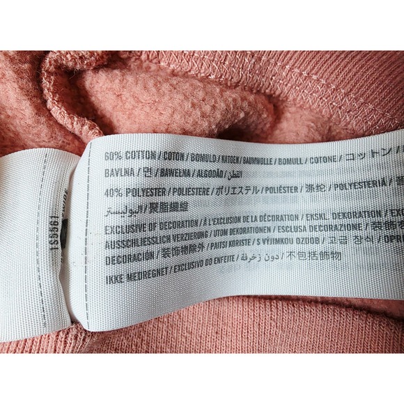 Abercrombie & Fitch AF Logo Y2K Sweatshirt Pink Crewneck Long Sleeve Pullover - Picture 5 of 10